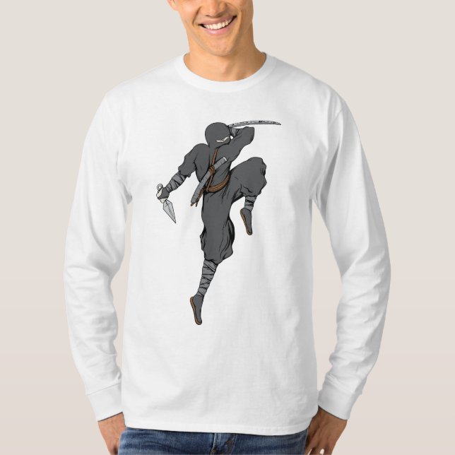 Camiseta Ninja ~ Ninjas 4 artes marciales arte fantasía (Anverso)