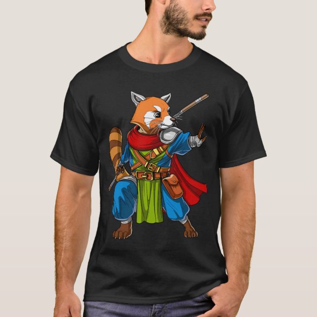 Camiseta Ninja Oso Panda Rojo (Anverso)