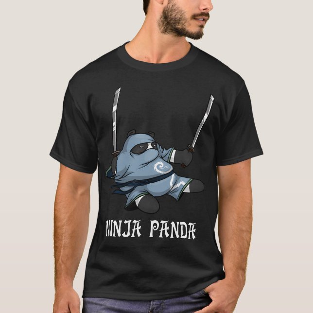 Camiseta Ninja Panda Oso Karate Samurái (Anverso)