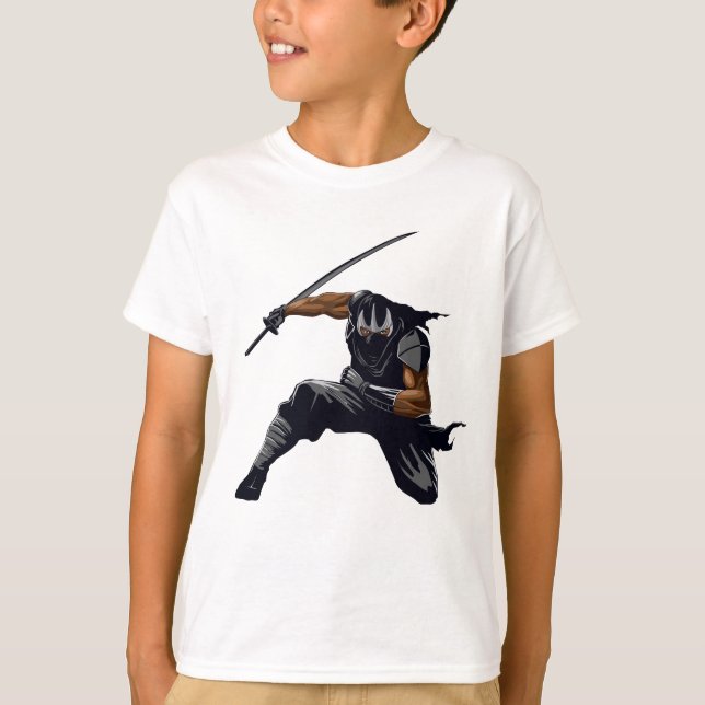 Camiseta Ninja para chicos. Gran cumpleaños o espe (Anverso)