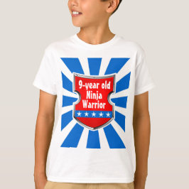 Camiseta Ninja Patriotic Warrior Boys Niños Fiesta de cumpl