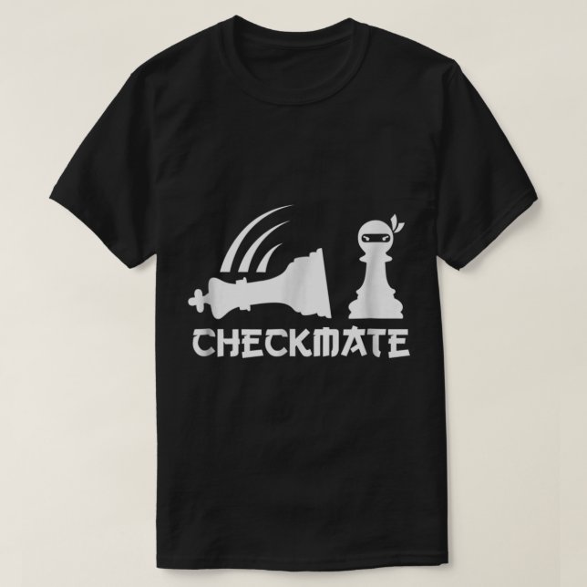 Camiseta Ninja Pawn Checkmate Funny Chess Art (Diseño del anverso)