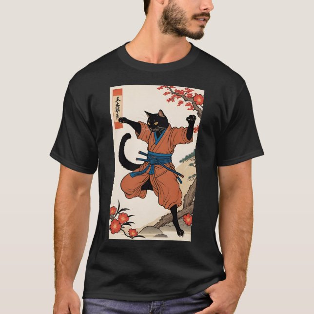 Camiseta Ninja Paws: Huelga de medianoche (Anverso)