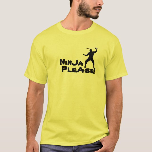 Camiseta ¡Ninja por favor! (Anverso)