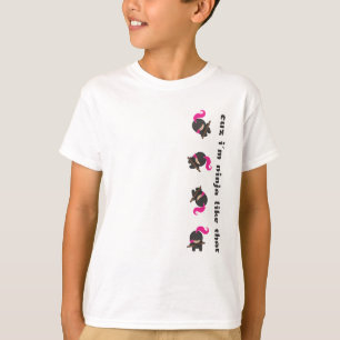Camiseta Ninja que cae rosado