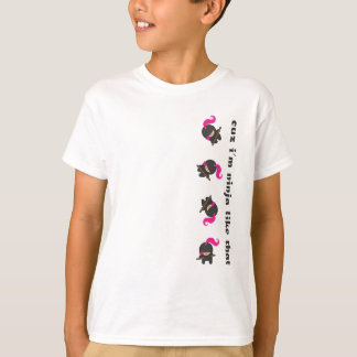 Camiseta Ninja que cae rosado
