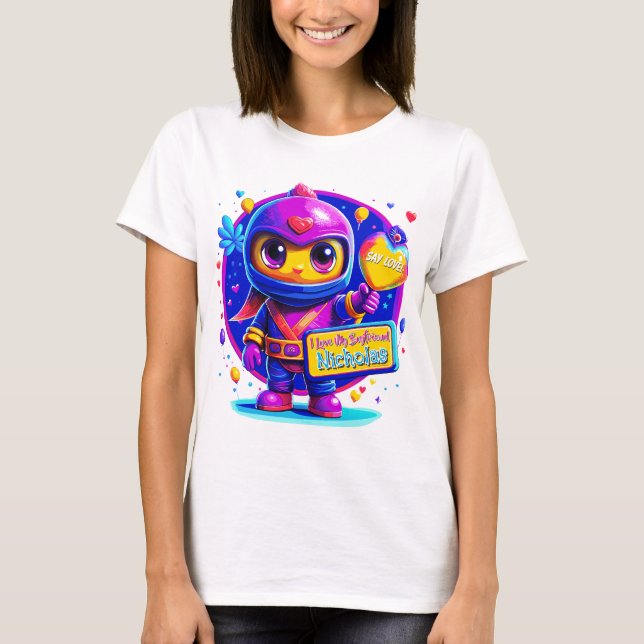 Camiseta Ninja Romance I Love Boyfriend (Anverso)