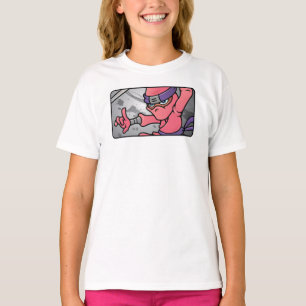 Camiseta Ninja rosa personalizable