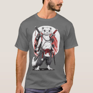 Camiseta Ninja Samurái Anime Hurón Manga Guerrero chico
