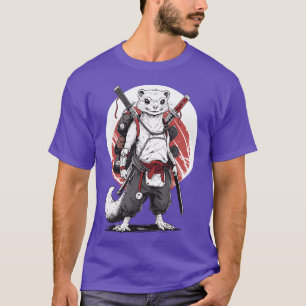 Camiseta Ninja Samurái Anime Hurón Manga Guerrero chico