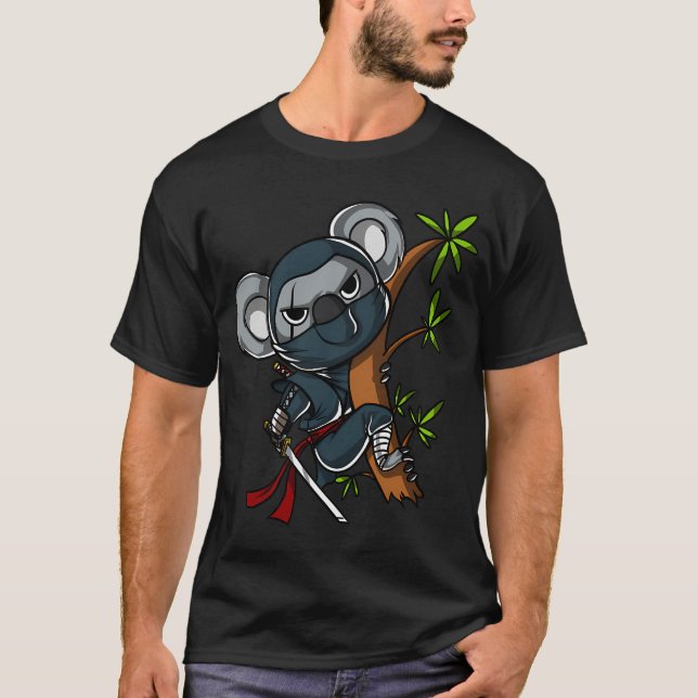 Camiseta Ninja Samurái Oso Koala (Anverso)