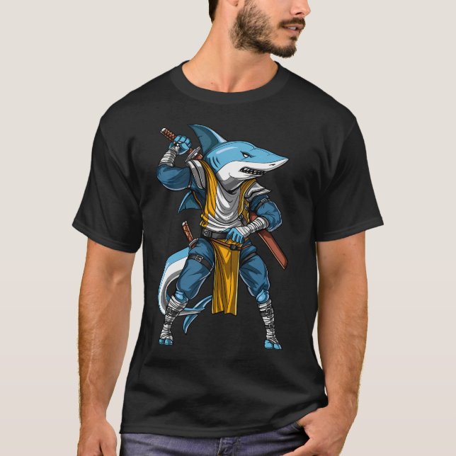 Camiseta Ninja Samurái Tiburón (Anverso)