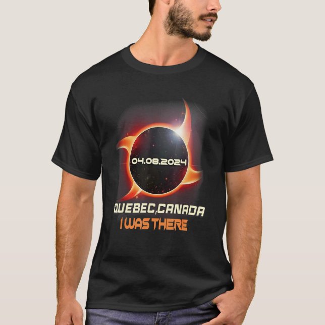Camiseta Ninja Shuriken Total Solar Eclipse 2024 Quebec Can (Anverso)