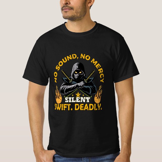 Camiseta Ninja Sin Sonido Sin Misericordia – Muert (Anverso)