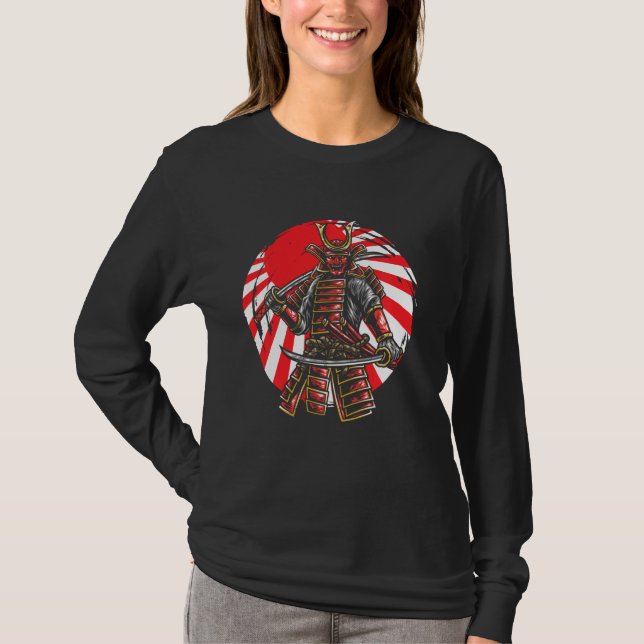 Camiseta Ninja Sinobi Samurai Katana Kendo Warrior Swords J (Anverso)