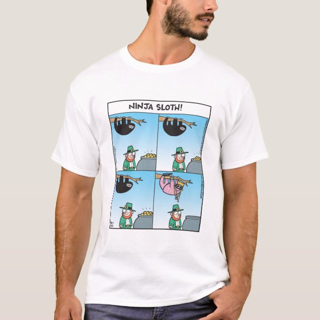 Camiseta Ninja Sloth - Día de San Patricio (Anverso)