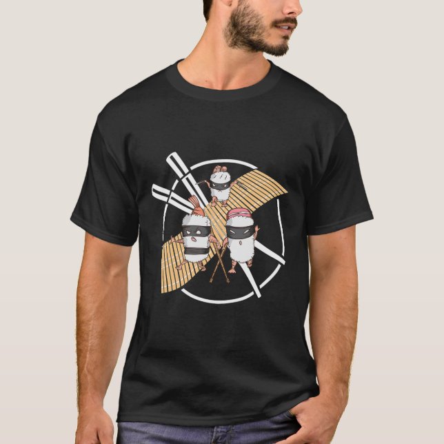 Camiseta Ninja Sushi comienza una misión de rescate Karate (Anverso)