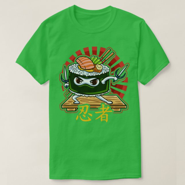 Camiseta Ninja Sushi Japón (Diseño del anverso)