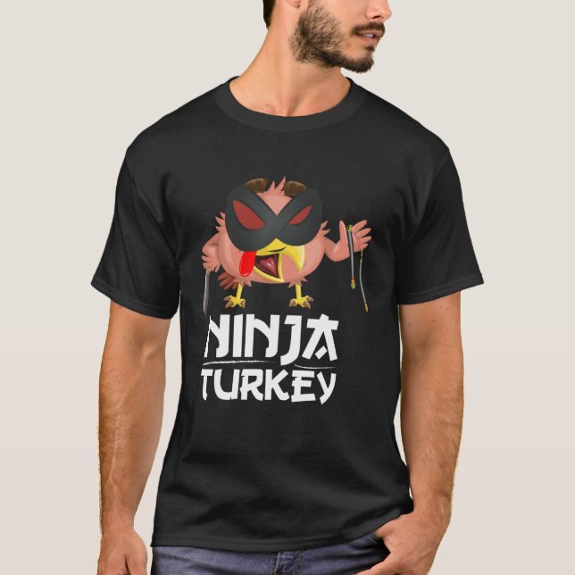 Camiseta Ninja Turquía por el Día de Acción de Gracias para (Anverso)