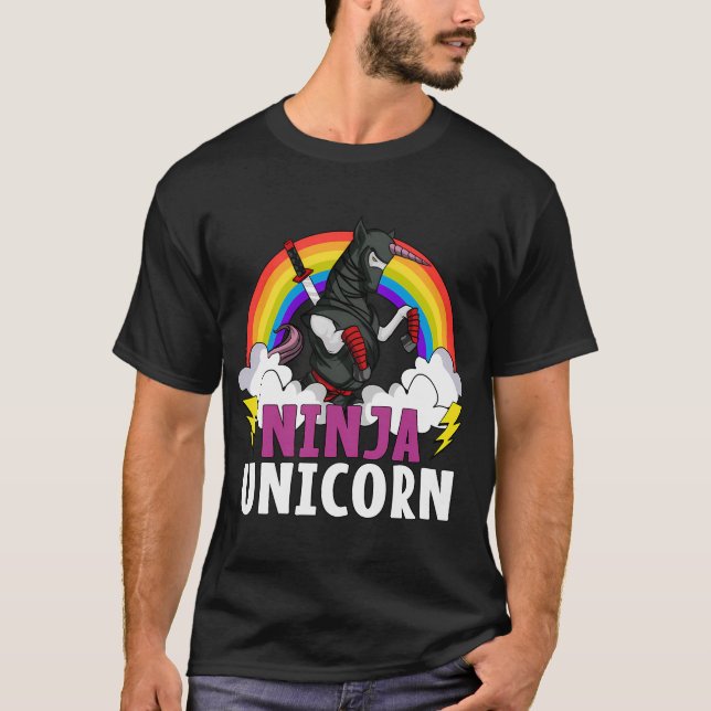 Camiseta Ninja Unicorn Samurái (Anverso)