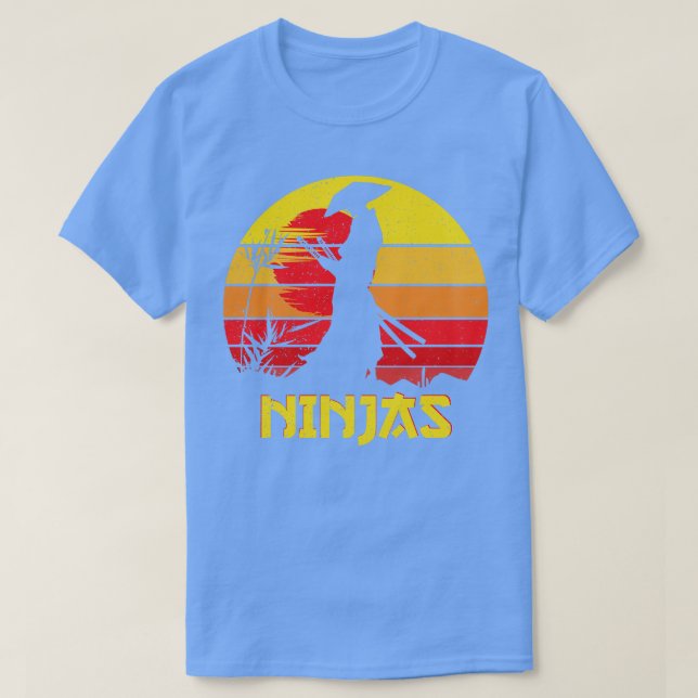 Camiseta Ninja Warrior Retro Vintage (Diseño del anverso)
