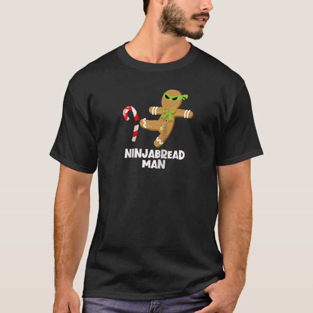 Camiseta Ninjabread Man Funny Ginja Kicks Candy Cane Chris (Anverso)