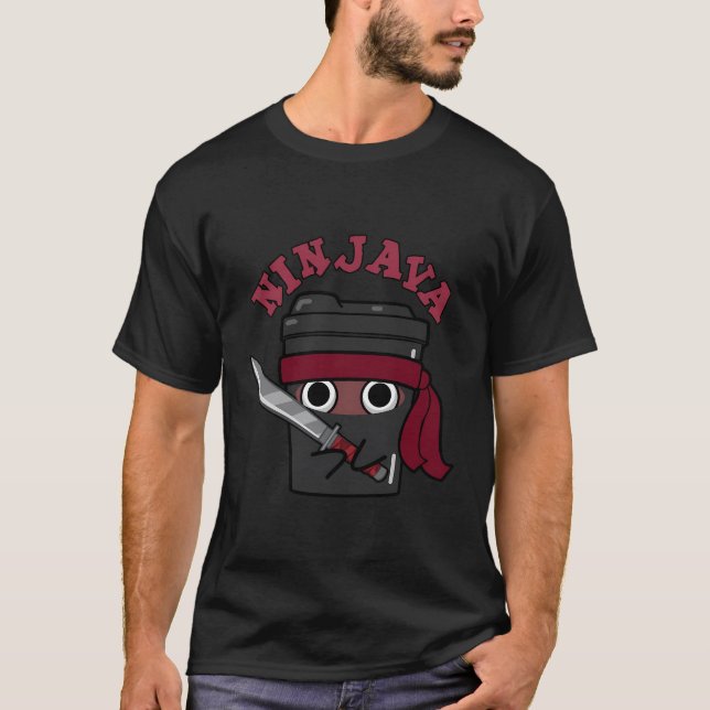 Camiseta Ninjava Funny Coffee Pun (Anverso)