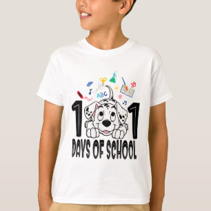 Camiseta Niño 100 Días De Escuela Cachorro Dálmata 100º Día