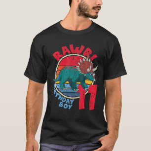 Camiseta ¡Niño 11 De Cumpleaños Que Rawr! Triceratops I Fam