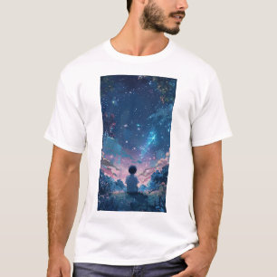 Camiseta Niño Adorable bajo el cielo nocturno Personalizado