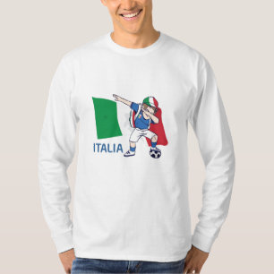 Camiseta Niño aficionado al fútbol italiano haciendo dabbin