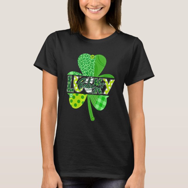 Camiseta Niño afortunado Chica St Patricks Day Shamrock irl (Anverso)
