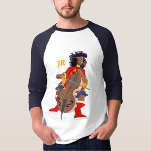 Camiseta Niño Afro en violonchelo