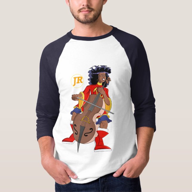 Camiseta Niño Afro en violonchelo (Anverso)