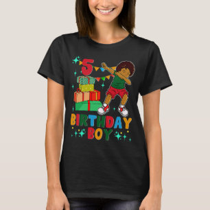 Camiseta Niño afroamericano de cumpleaños 5.º niño de B