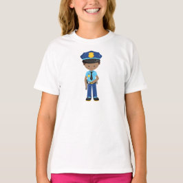 Camiseta Niño afroamericano, policía, policía