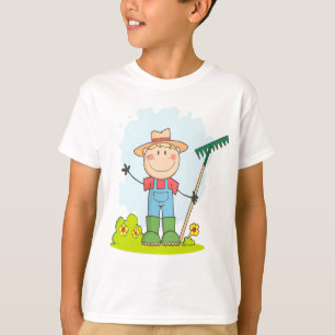 Camiseta niño agricultor de jardinería adorable