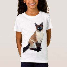 Camiseta Niño amante de gato siamés de ojo azul eléctrico