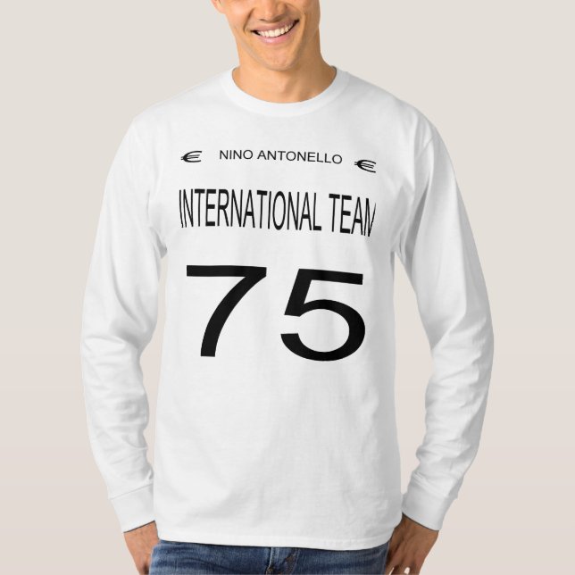 Camiseta Nino Antonello Euro International Team 75 Black (Anverso)