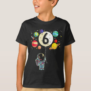 Camiseta niño astronauta cumpleaños 6 años cumpleaños 6º