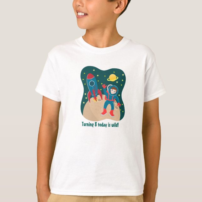 Camiseta Niño astronauta en la fiesta de cumpleaños de la l (Anverso)
