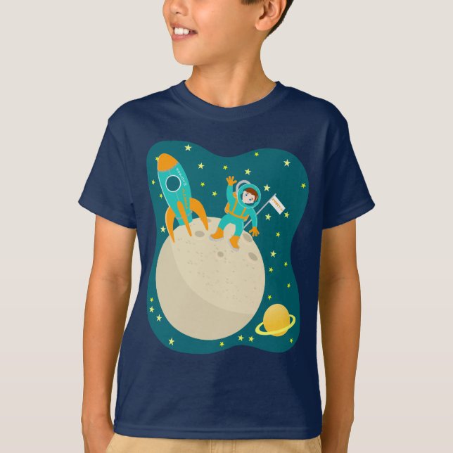 Camiseta Niño astronauta en la fiesta de cumpleaños de la l (Anverso)