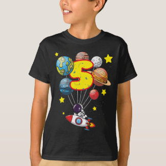 Camiseta Niño astronauta regalo de cumpleaños 5 años