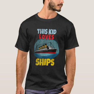 Camiseta Niño Barco Que Ama A Los Buques Bote Titanic Niños