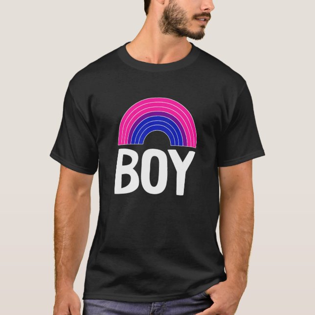 Camiseta Niño bisexual Arcoiris Lgbt Q Guay sutil Bi Orgull (Anverso)