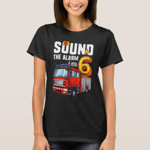 Camiseta Niño bombero de cumpleaños de 6 años 1