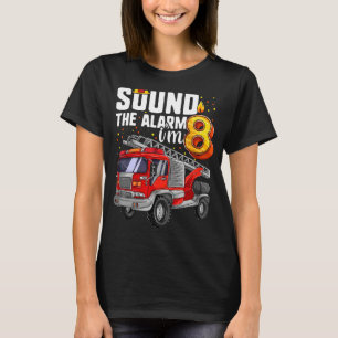 Camiseta Niño bombero de cumpleaños de 8 años
