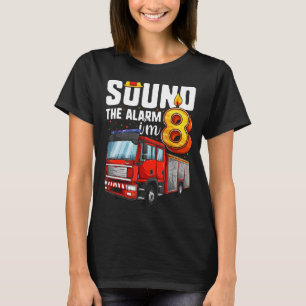 Camiseta Niño bombero de cumpleaños de 8 años 1