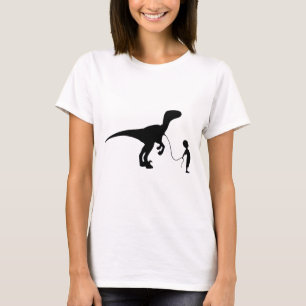 Camiseta Niño caminando su Mascota Velocoraptor Dinasour G