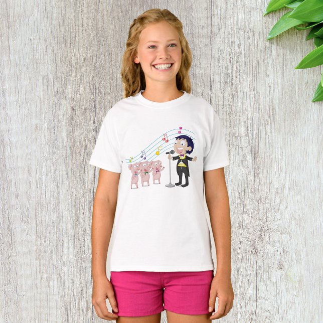 Camiseta Niño cantando con tres cerdos coros (Subido por el creador)